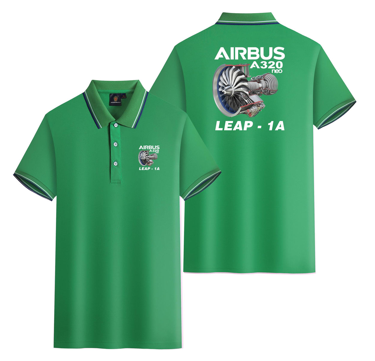 Airbus A320neo & Leap 1A Designed Stylish Polo T-Shirts (Double-Side)
