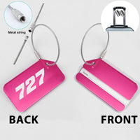 Thumbnail for 727 Flat Text Designed Fashion Metal Luggage Tags