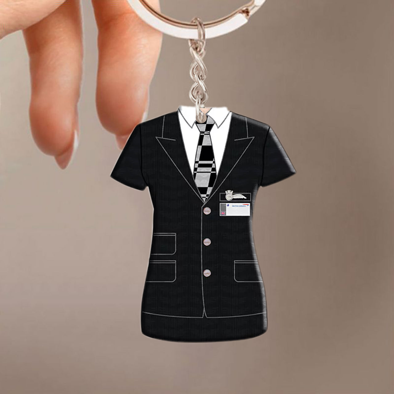 British Airways Uniform Acrylic Keychain
