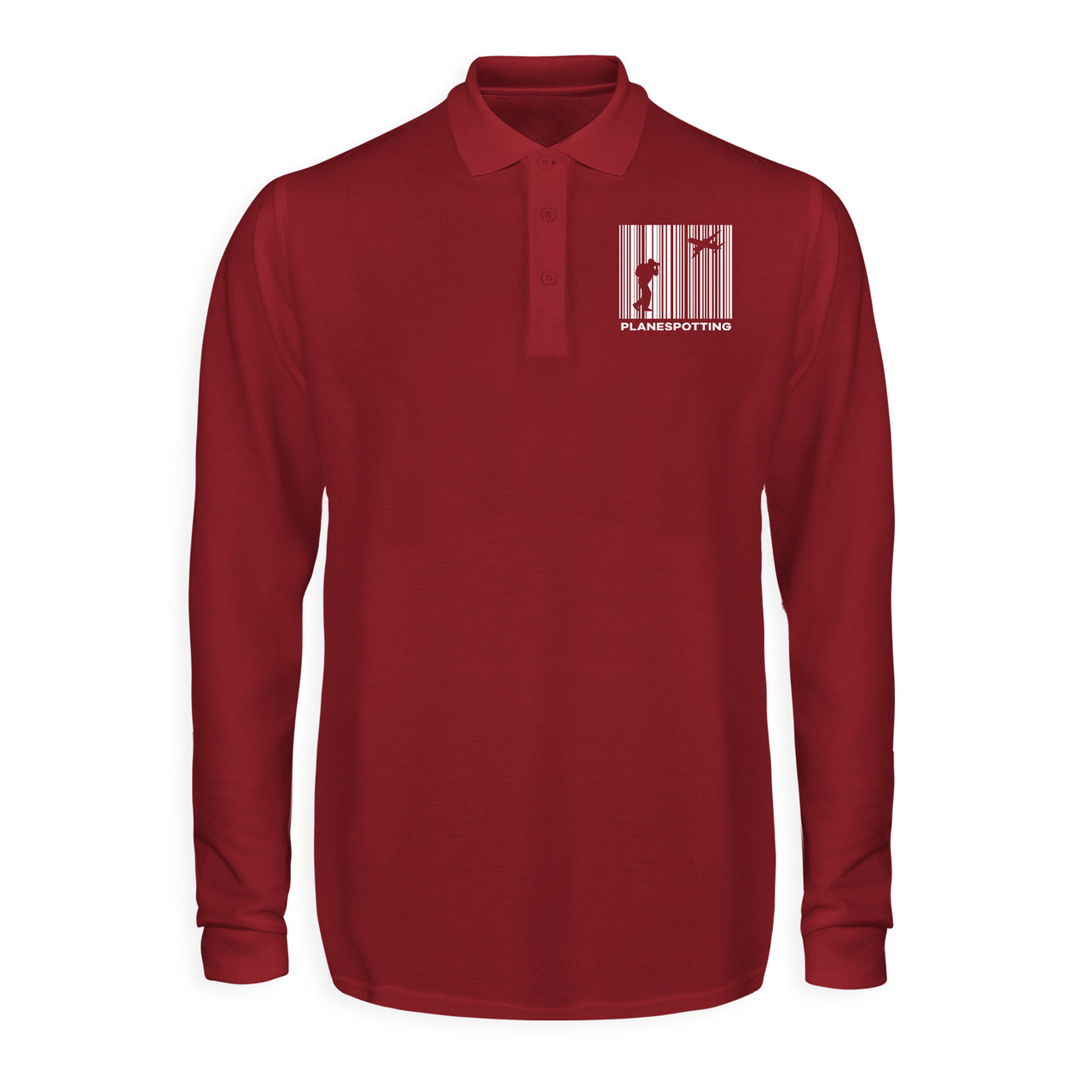 Planespotting Designed Long Sleeve Polo T-Shirts