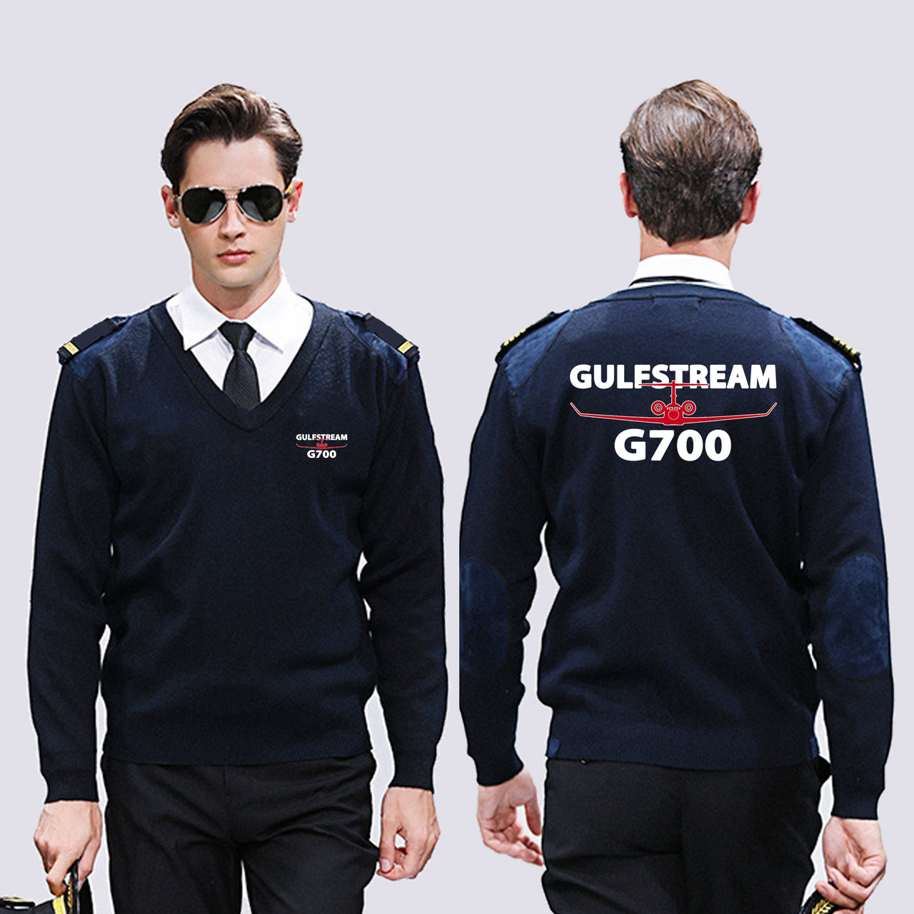 Amazing Gulfstream G700 Designed Wool Pilot Sweaters