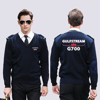Thumbnail for Amazing Gulfstream G700 Designed Wool Pilot Sweaters