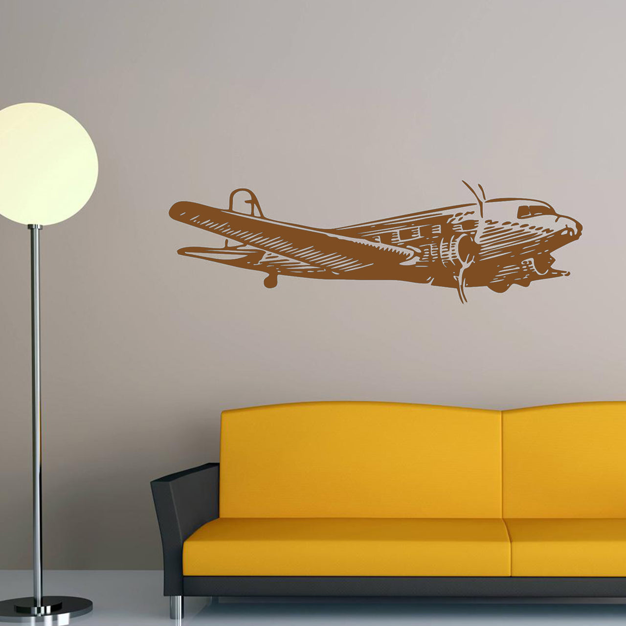 Old Airplane Designed Wall Sticker
