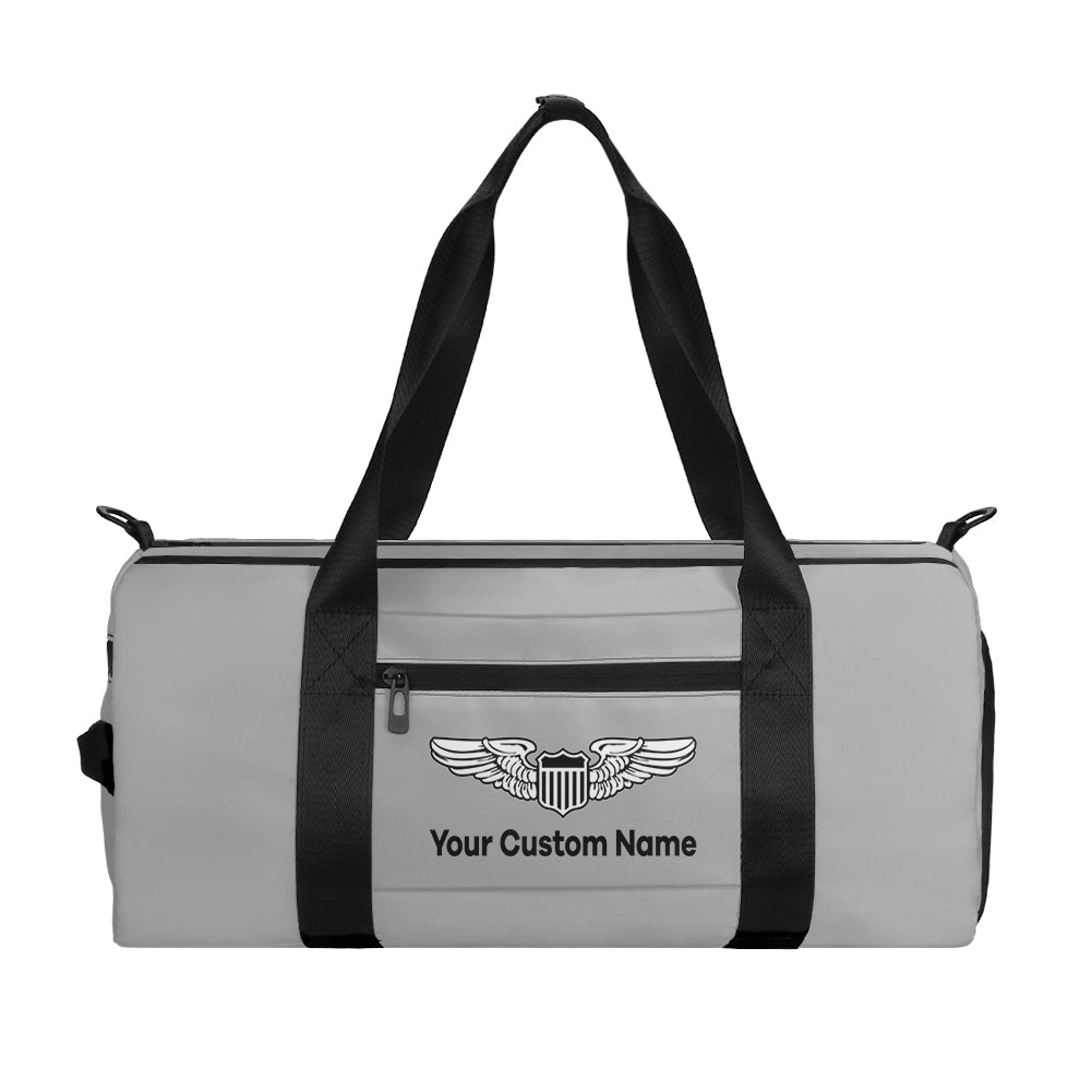 Custom Name (Military Badge) Designed Sports Bag