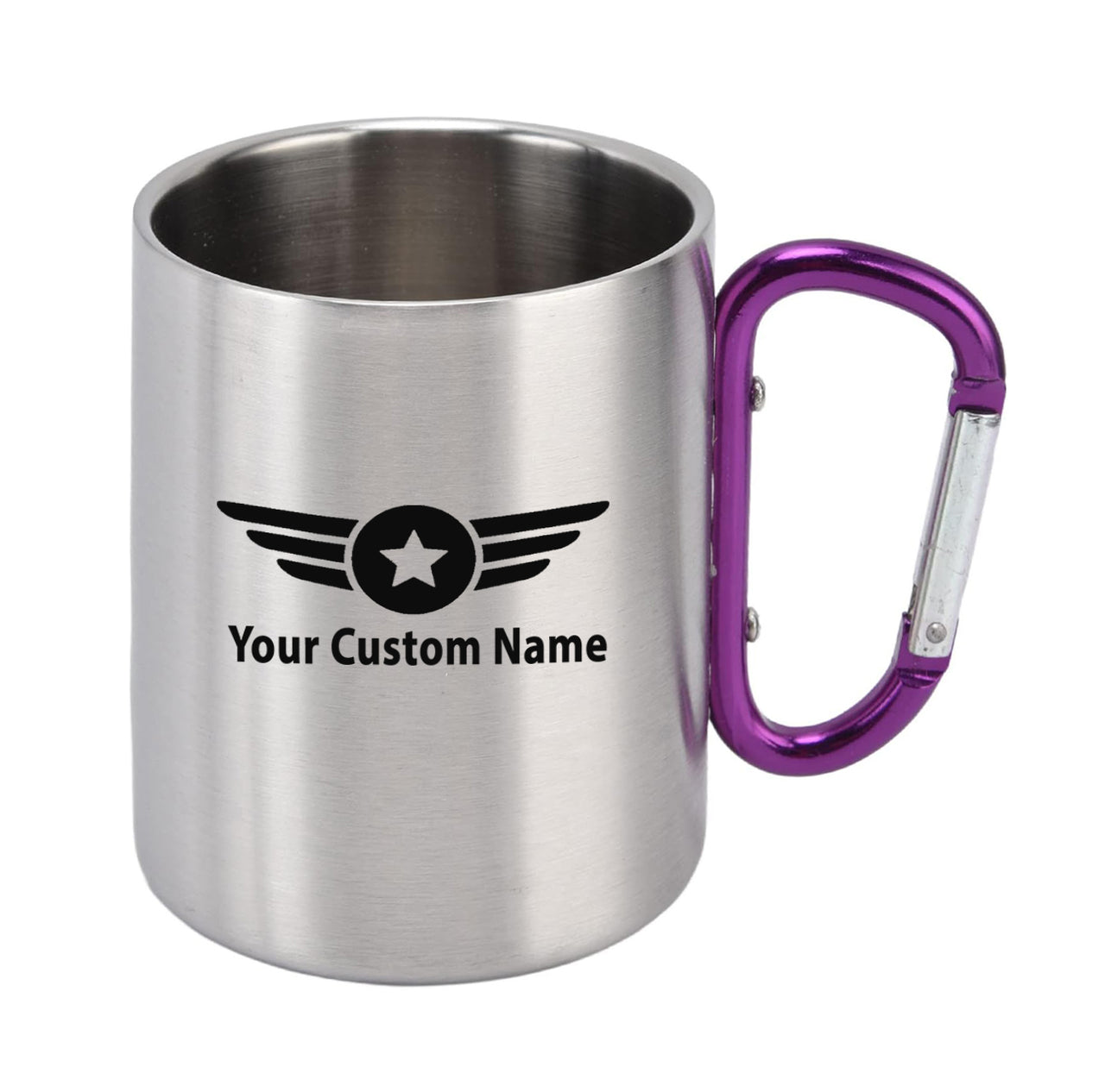 Custom Name (Badge 4) Designed Stainless Steel Outdoors Mugs