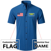 Thumbnail for Custom Flag & Name with Badge 1 Design Super Quality Short Sleeve Shirts