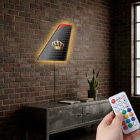 Thumbnail for Royal Jordanian Designed Metal Wall LED Aircraft Tail