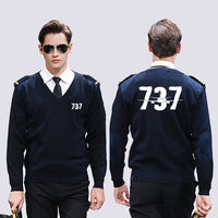 Thumbnail for Boeing 737 Designed Designed Wool Pilot Sweaters