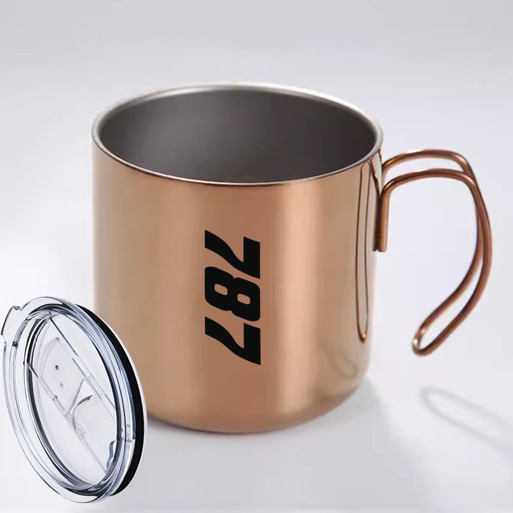 Boeing 787 Text Designed Stainless Steel Portable Mugs