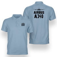 Thumbnail for Airbus A340 & Plane Designed Double Side Polo T-Shirts
