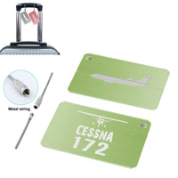Thumbnail for Cessna 172 & Plane Designed Aluminum Airplane Luggage Tags
