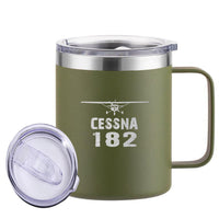 Thumbnail for Cessna 182 & Plane Designed Stainless Steel Laser Engraved Mugs