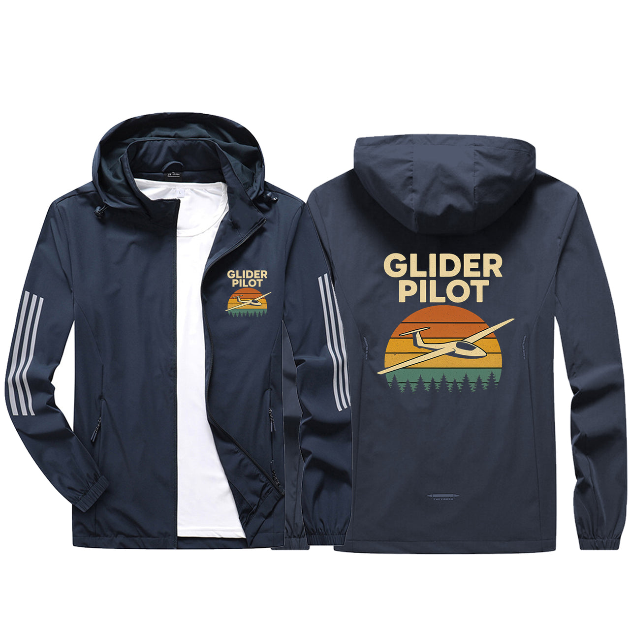 Retro Glider Design Sport & Running Jackets