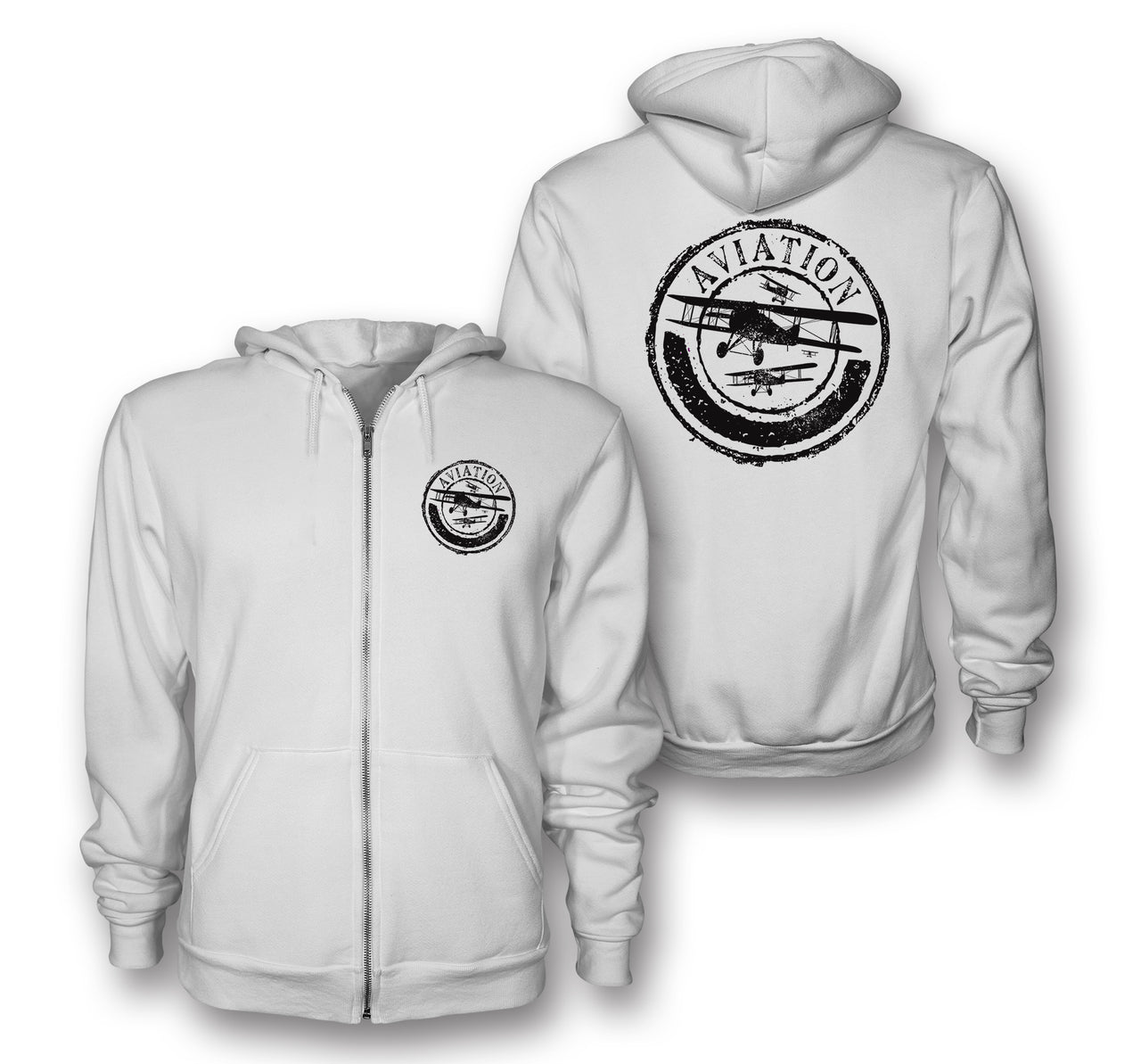 Aviation Lovers Designed Zipped Hoodies