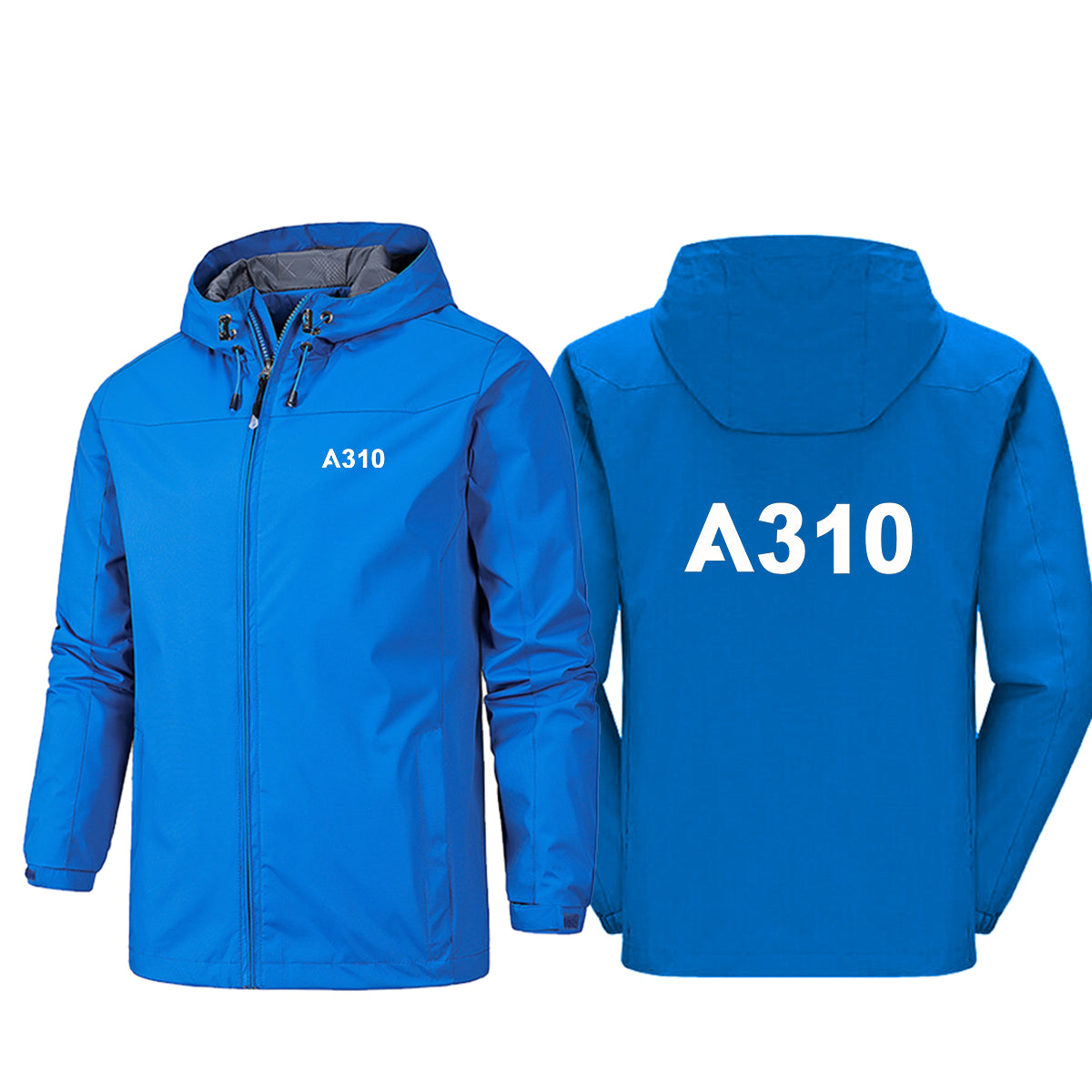 A310 Flat Text Designed Rain Jackets & Windbreakers