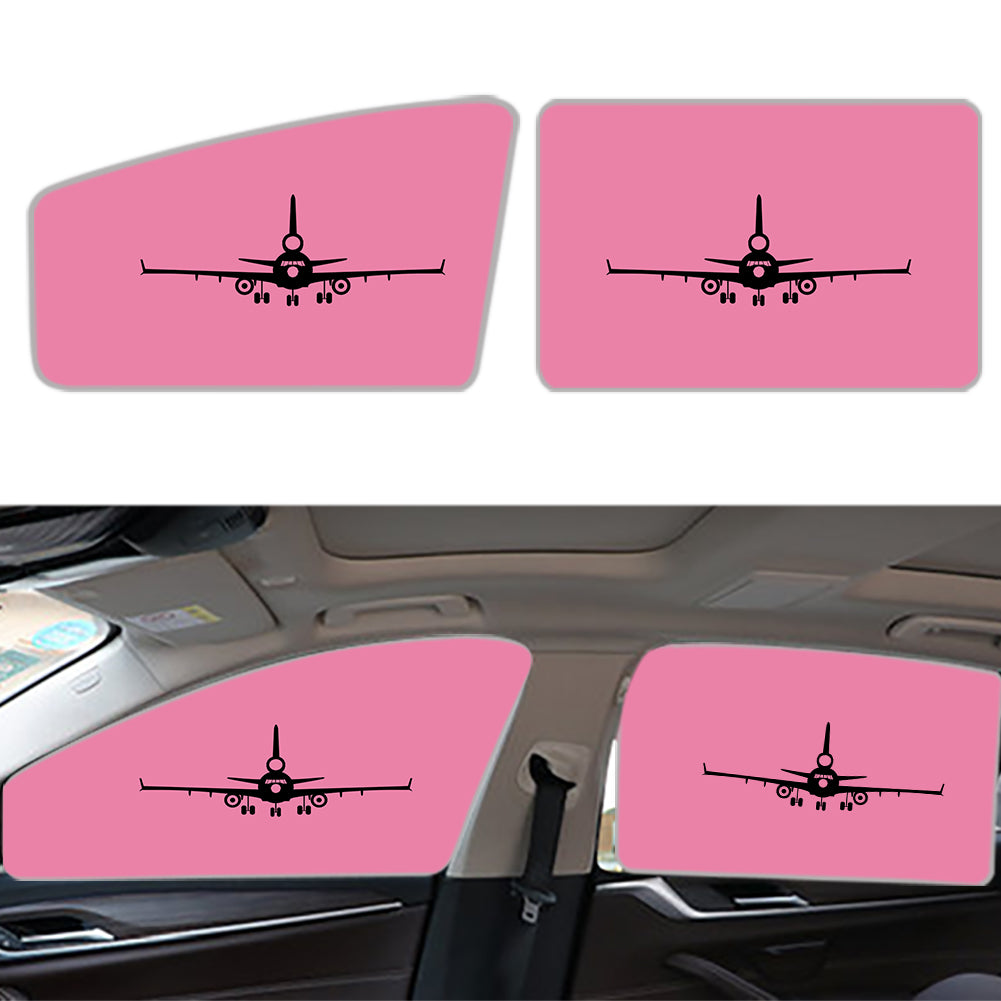McDonnell Douglas MD-11 Silhouette Plane Designed Car Sun Shade (Side window)