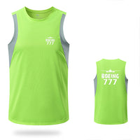 Thumbnail for Boeing 777 & Plane Designed Sleveless Quick Dry Sports Tank Tops