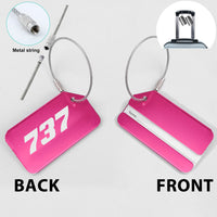 Thumbnail for 737 Flat Text Designed Fashion Metal Luggage Tags