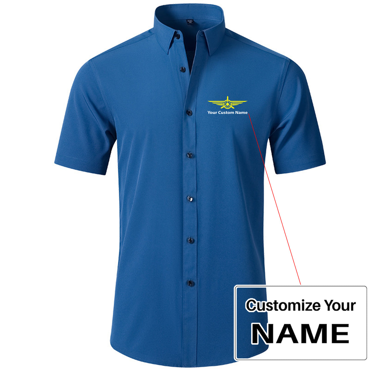 Custom Name (Badge 3) Design Super Quality Short Sleeve Shirts