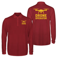 Thumbnail for Drone Operator Designed Long Sleeve Polo T-Shirts (Double-Side)