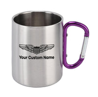 Thumbnail for Custom Name (Military Badge) Designed Stainless Steel Outdoors Mugs