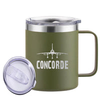 Thumbnail for Concorde & Plane Designed Stainless Steel Laser Engraved Mugs