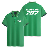 Thumbnail for Boeing 787 & Text Designed Stylish Polo T-Shirts (Double-Side)