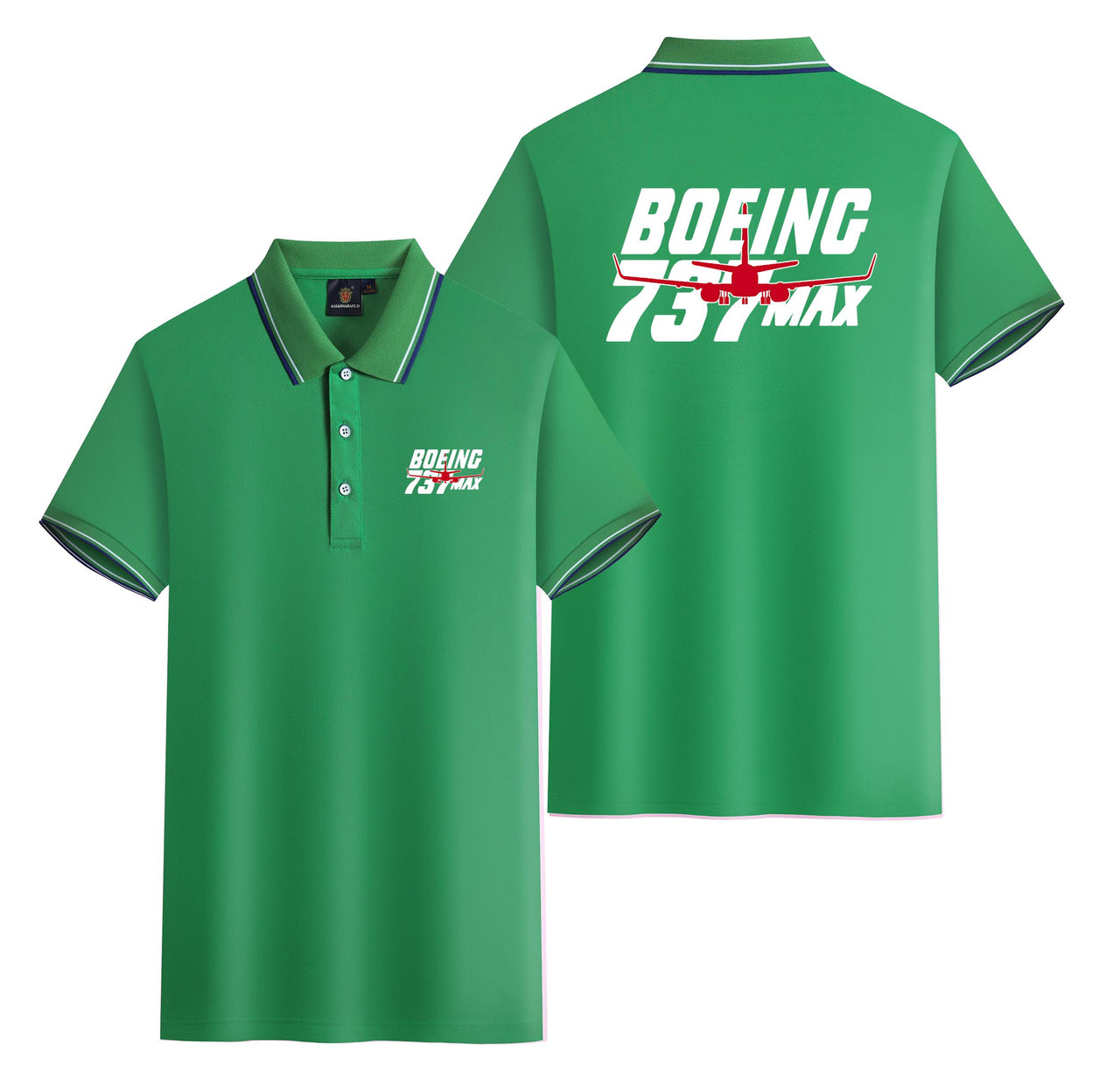 Amazing 737 Max Designed Stylish Polo T-Shirts (Double-Side)