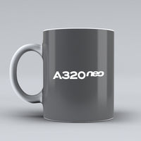 Thumbnail for A320neo & Text Designed Ceramic White Mugs