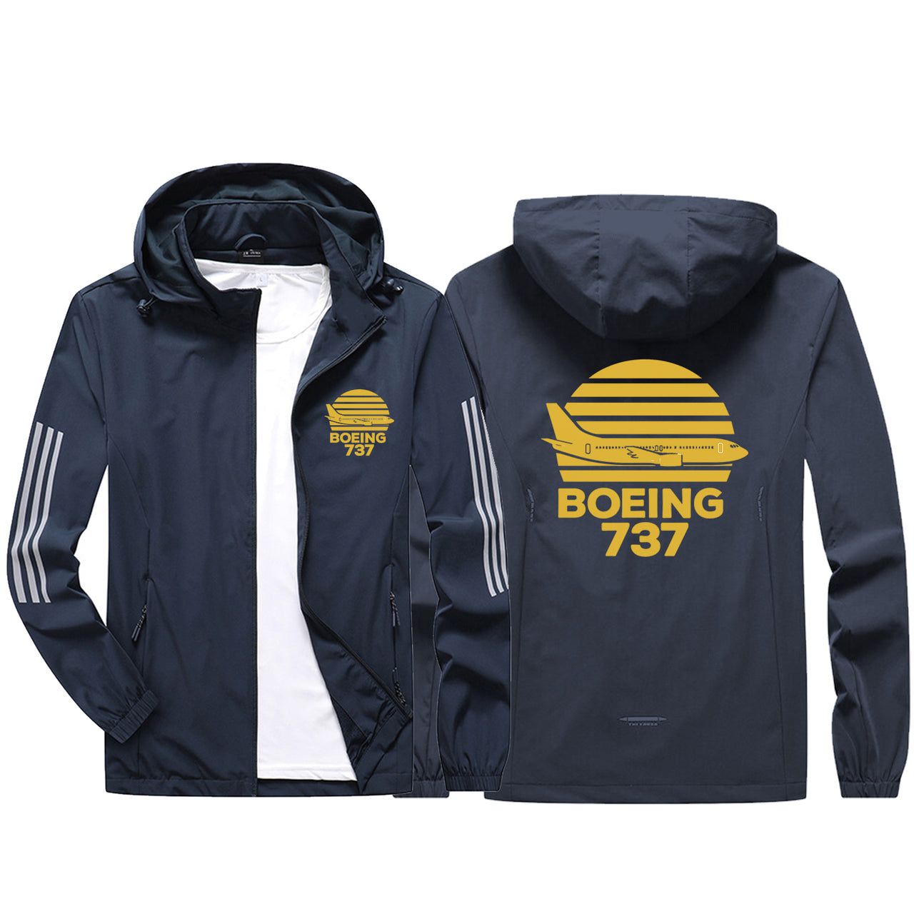 Retro Boeing 737 Design Sport & Running Jackets