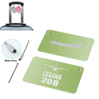Thumbnail for Cessna 208 & Plane Designed Aluminum Airplane Luggage Tags