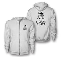 Thumbnail for Student Pilot (Helicopter) Designed Zipped Hoodies