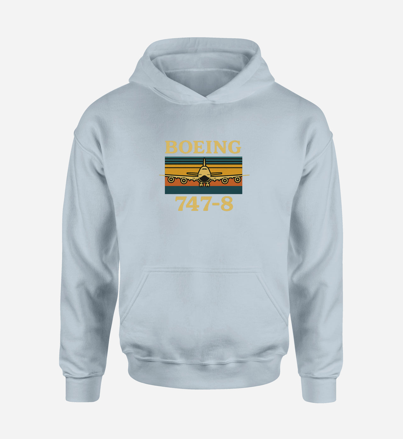 Retro Boeign 747-8 Designed Hoodies