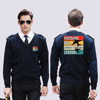 Thumbnail for Husband & Dad & Aircraft Mechanic & Legend Designed Wool Pilot Sweaters