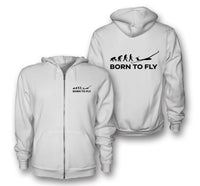 Thumbnail for Born To Fly Glider Designed Zipped Hoodies