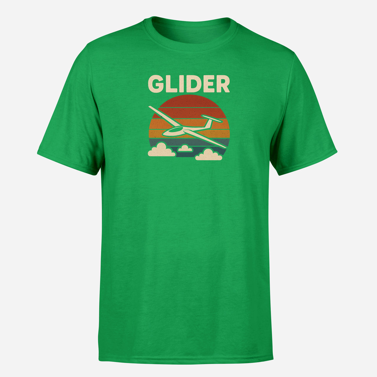 Retro I Love Gliding Design Super Quality T-Shirts