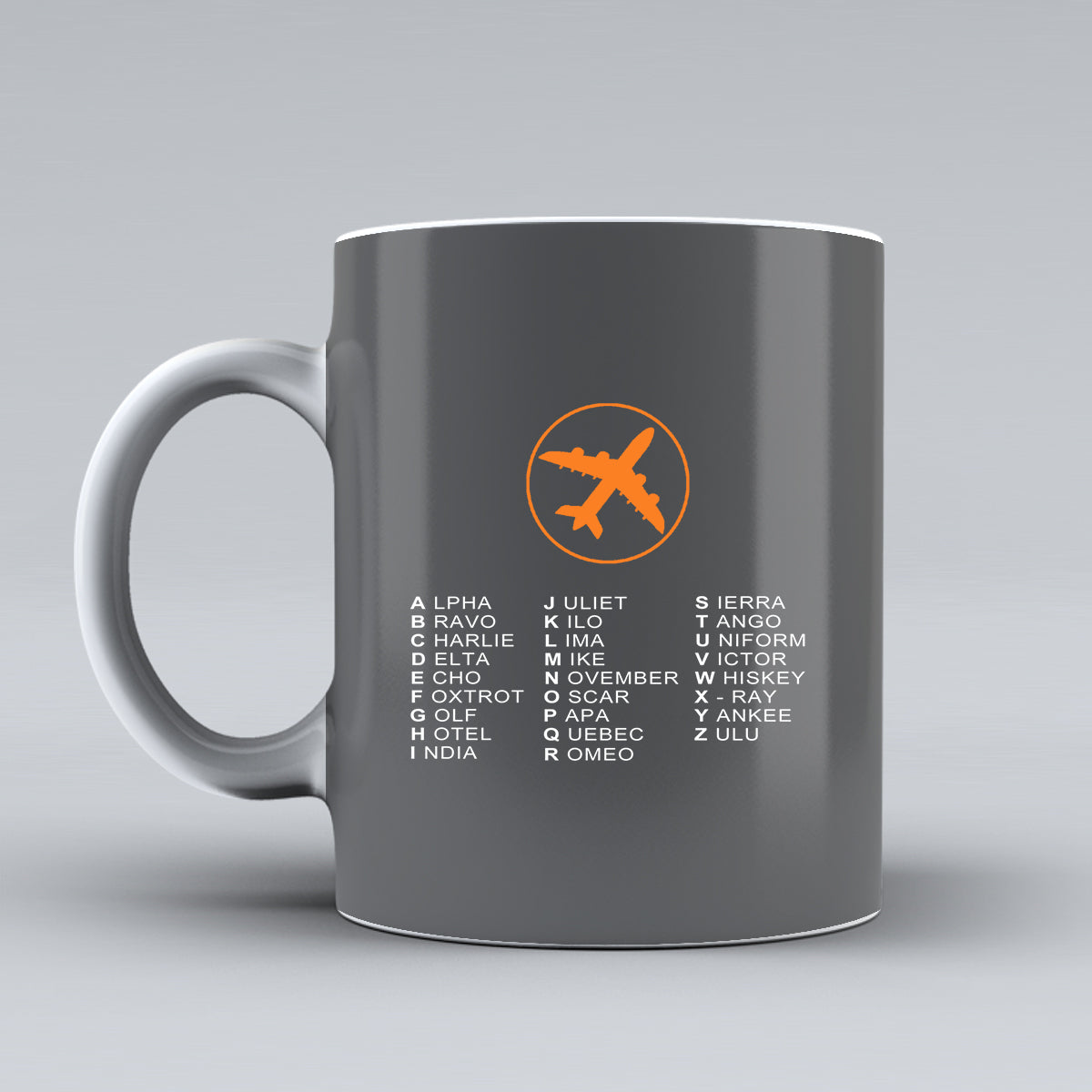 Aviation Alphabet 2 Designed Ceramic White Mugs