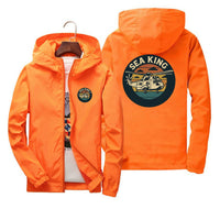 Thumbnail for Sea King Helicopter Designed Thin Windbreaker Jackets