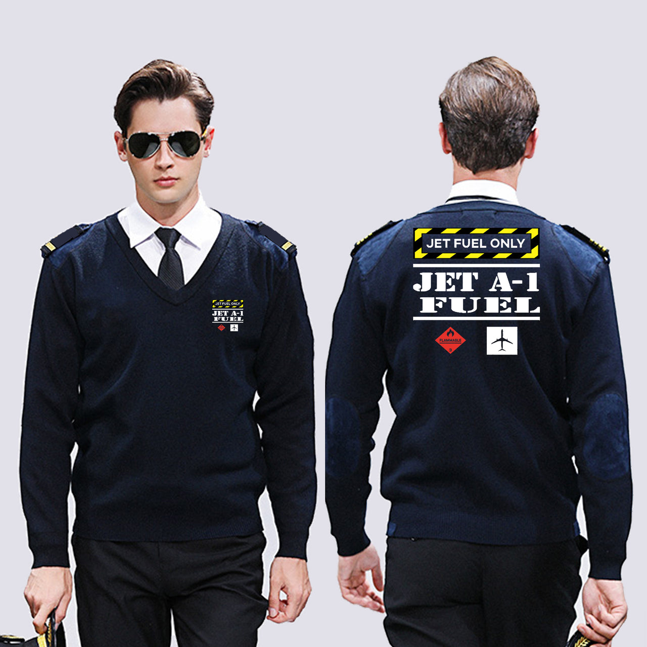 Jet Fuel Only Designed Wool Pilot Sweaters