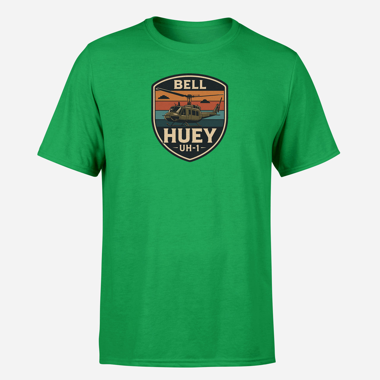 Retro BELL HUEY UH-1 Design Super Quality T-Shirts