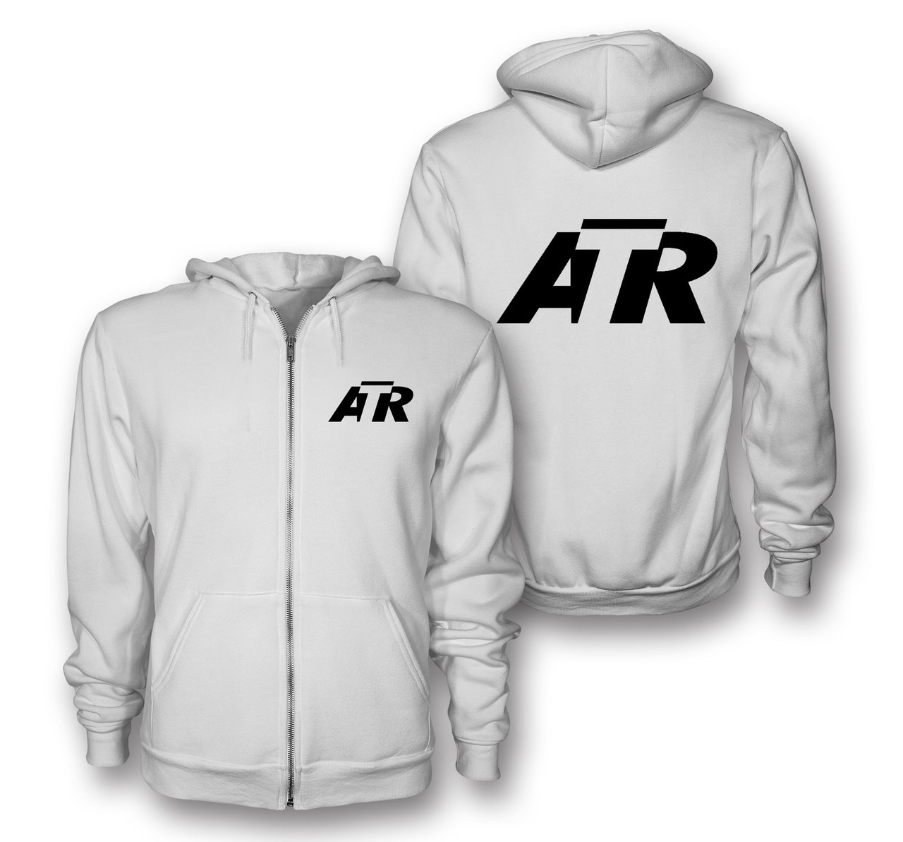 ATR & Text Designed Zipped Hoodies