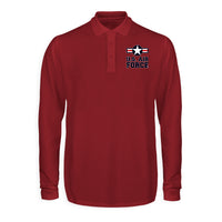 Thumbnail for US Air Force Designed Long Sleeve Polo T-Shirts