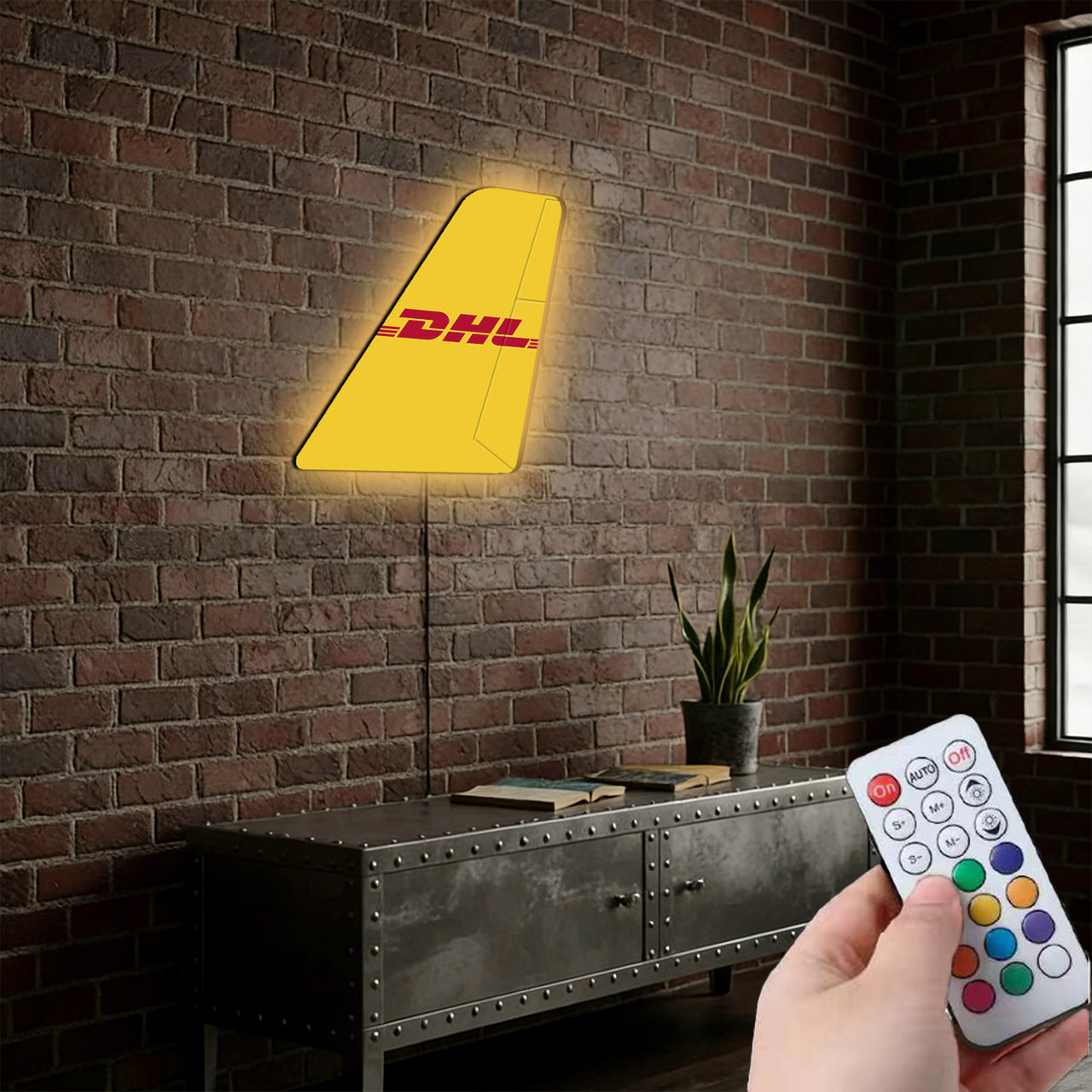 DHL Aviation Designed Metal Wall LED Aircraft Tail