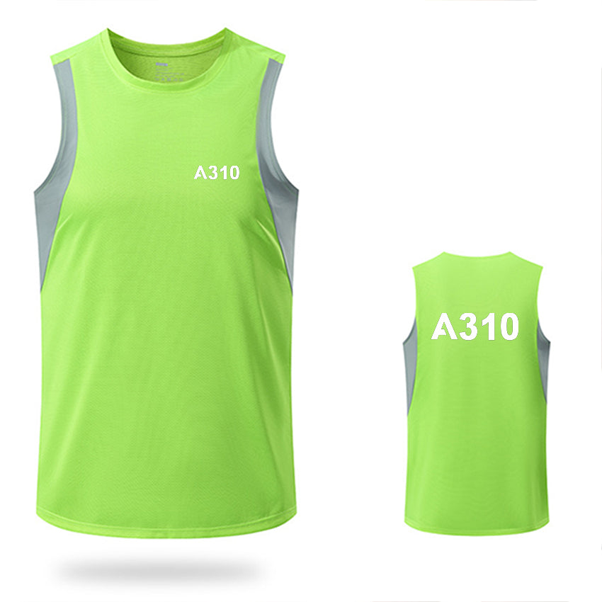 A310 Flat Text Designed Sleveless Quick Dry Sports Tank Tops