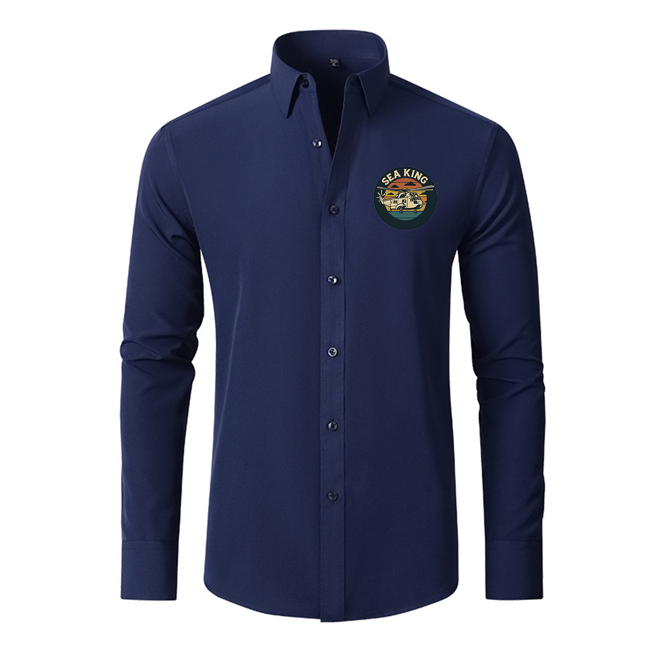 Sea King Helicopter Designed Long Sleeve Shirts
