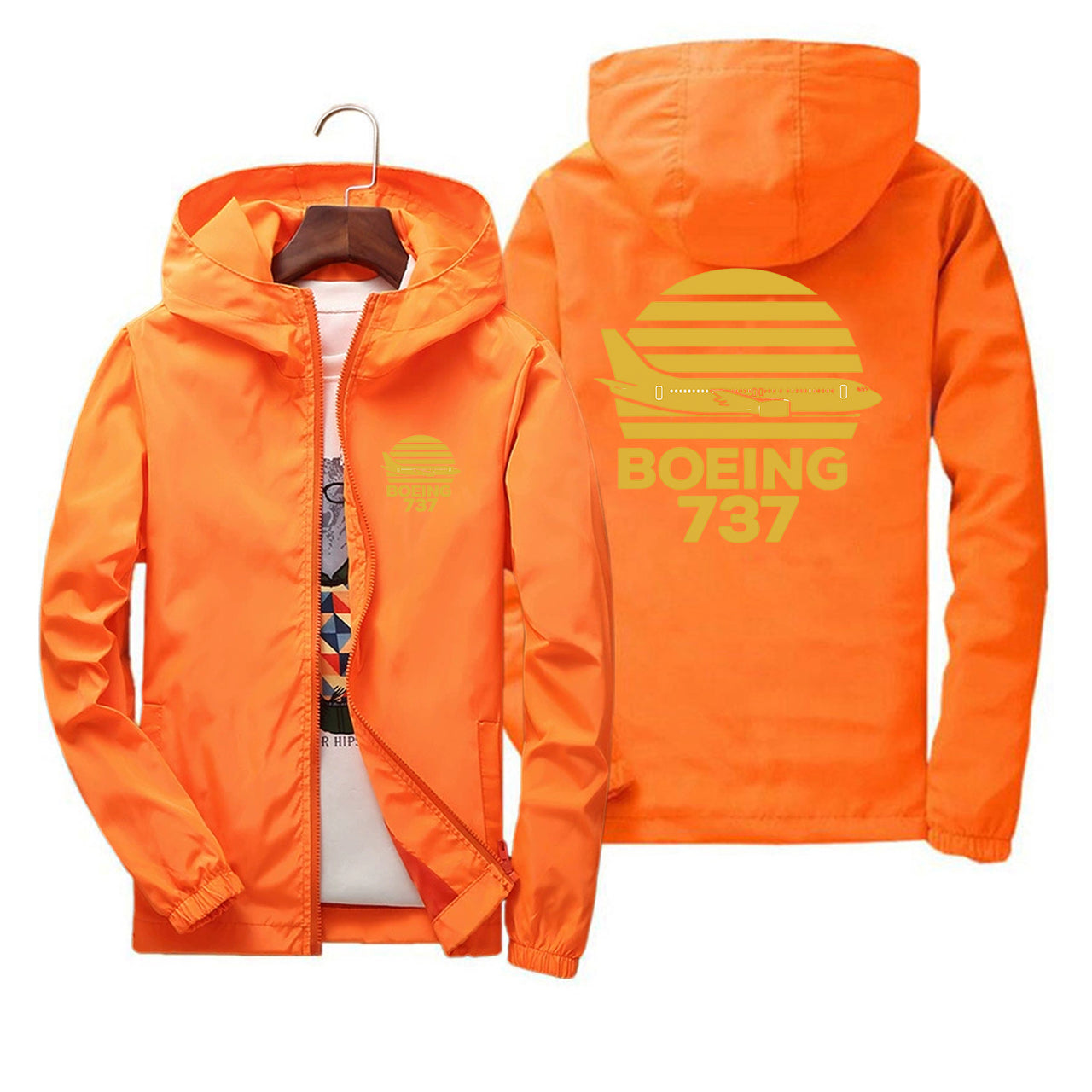 Retro Boeing 737 Designed Thin Windbreaker Jackets