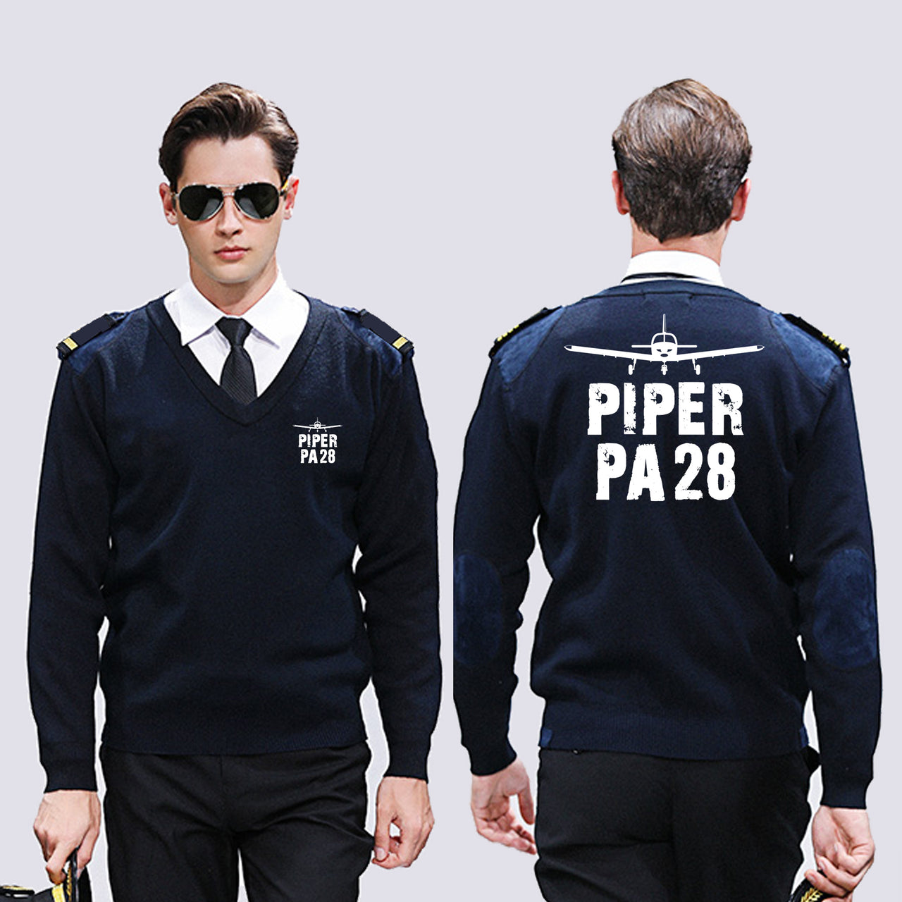 Piper PA28 & Plane Designed Wool Pilot Sweaters