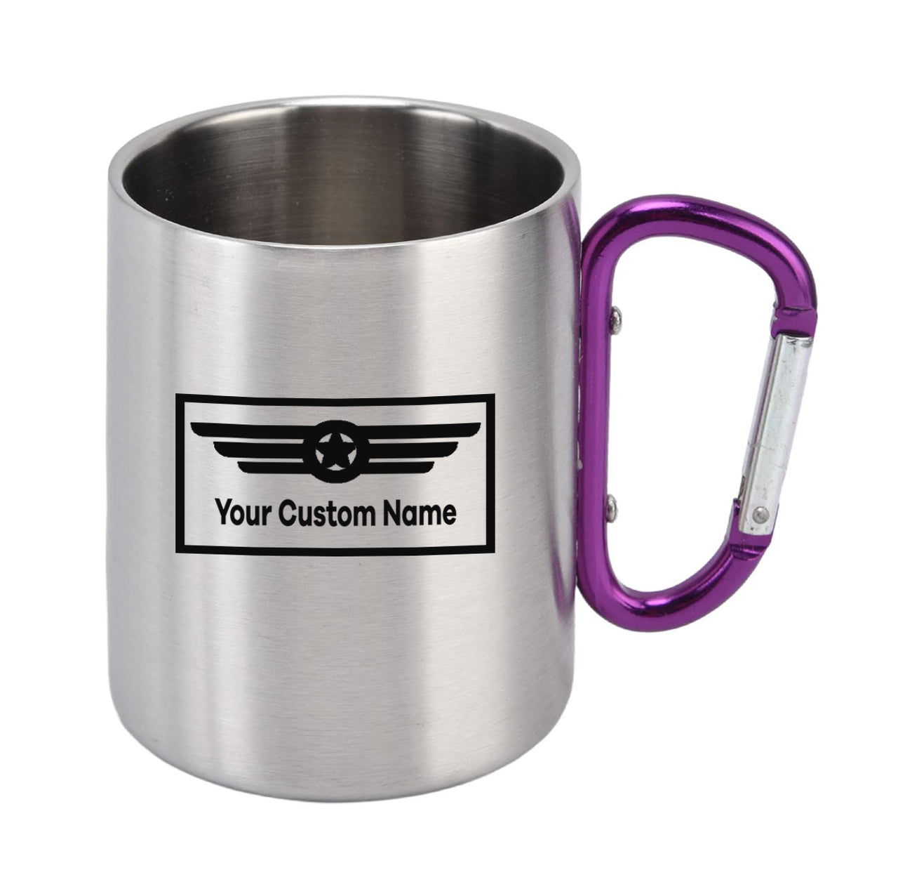 Custom Name (Badge 1) Designed Stainless Steel Outdoors Mugs