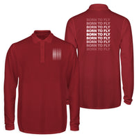 Thumbnail for Born To Fly Opacity Designed Long Sleeve Polo T-Shirts (Double-Side)