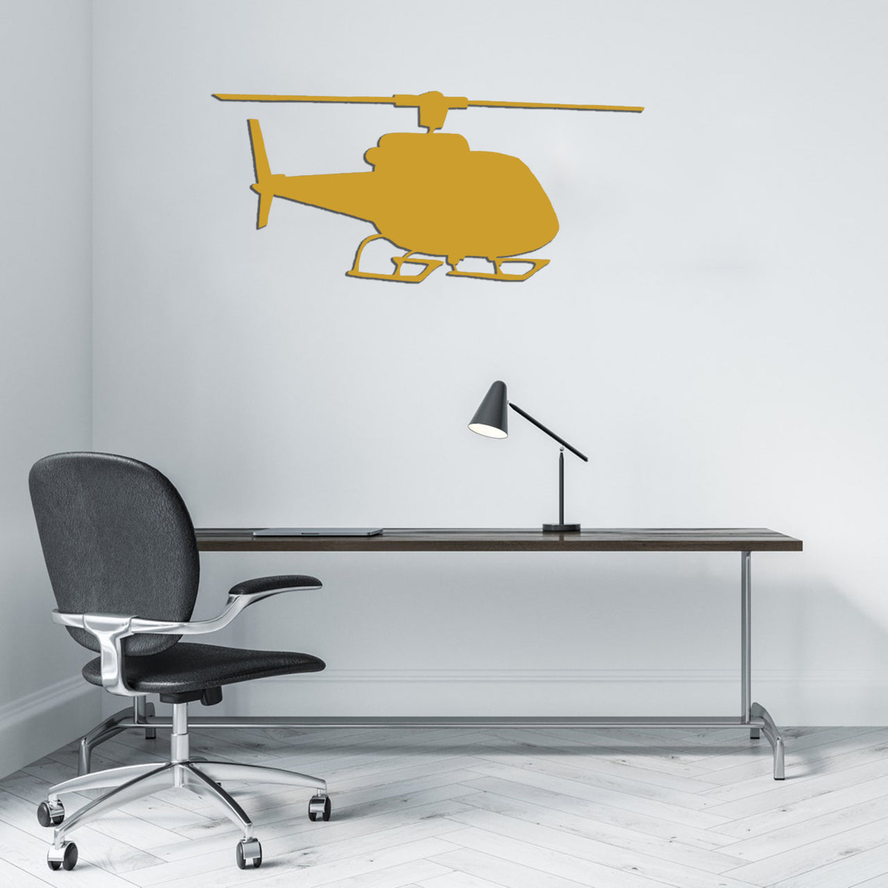 Helicopter Designed Wall Metal Signs